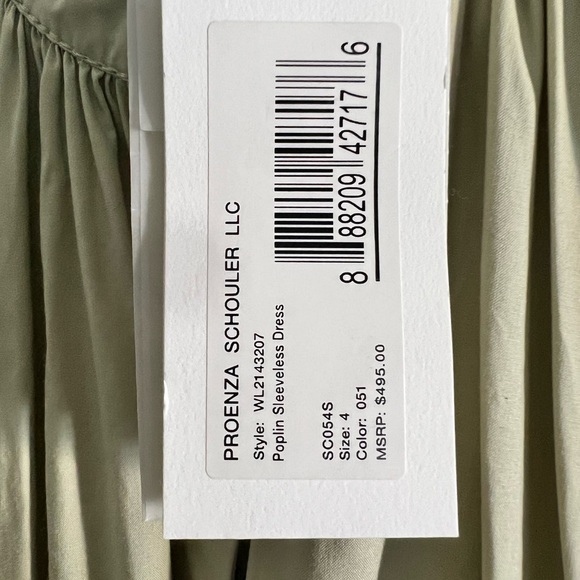 NWT Proenza Schouler Poplin Sleeveless Dress - Size 4 - Picture 7 of 8